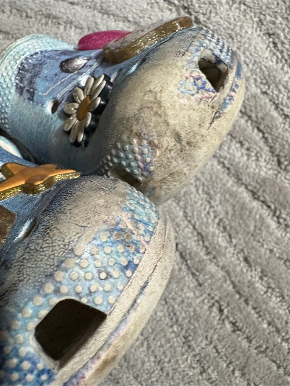 Denim Patch Crocs Little Girls 10